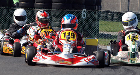Der køres meget tæt i karting-løbene, når top-arrangementerne afvikles.
